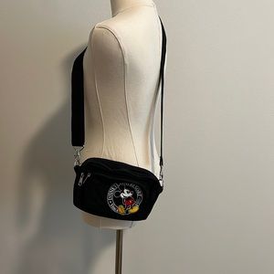 Disney. Crossbody black zipper pouch. Mickey design. Purchase at park. As is.